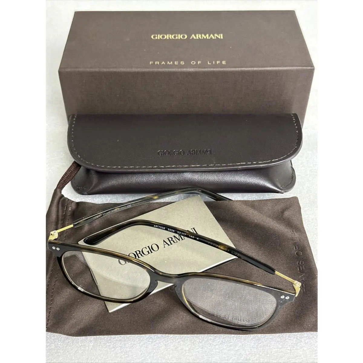 Giorgio Armani AR 7058 5026 Eyeglasses RX Havana Frame AR7058 53-17-140