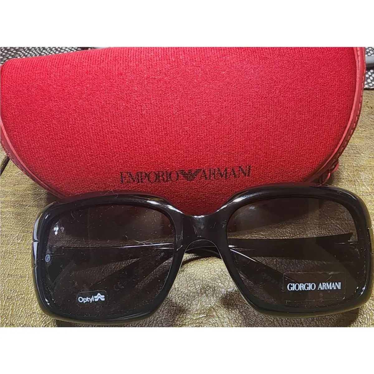 Giorgio Armani Optyl Gray Tinted 478/S 584BM with Case