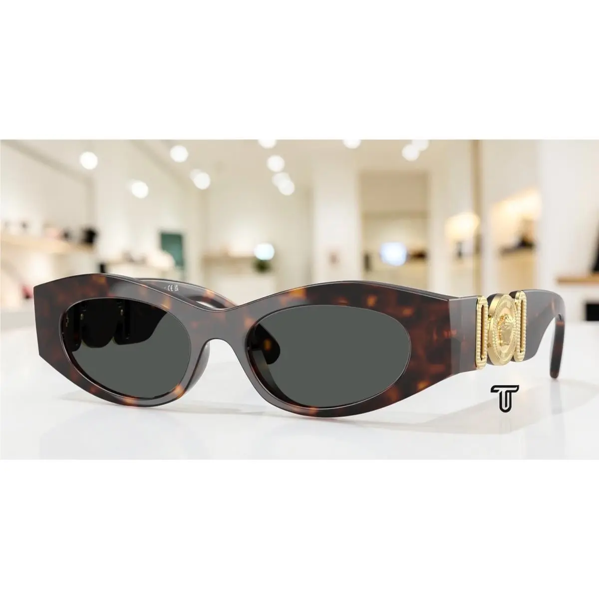 Versace VE4480U 108 87 Havana Dark Grey 51 mm Women`s Sunglasses