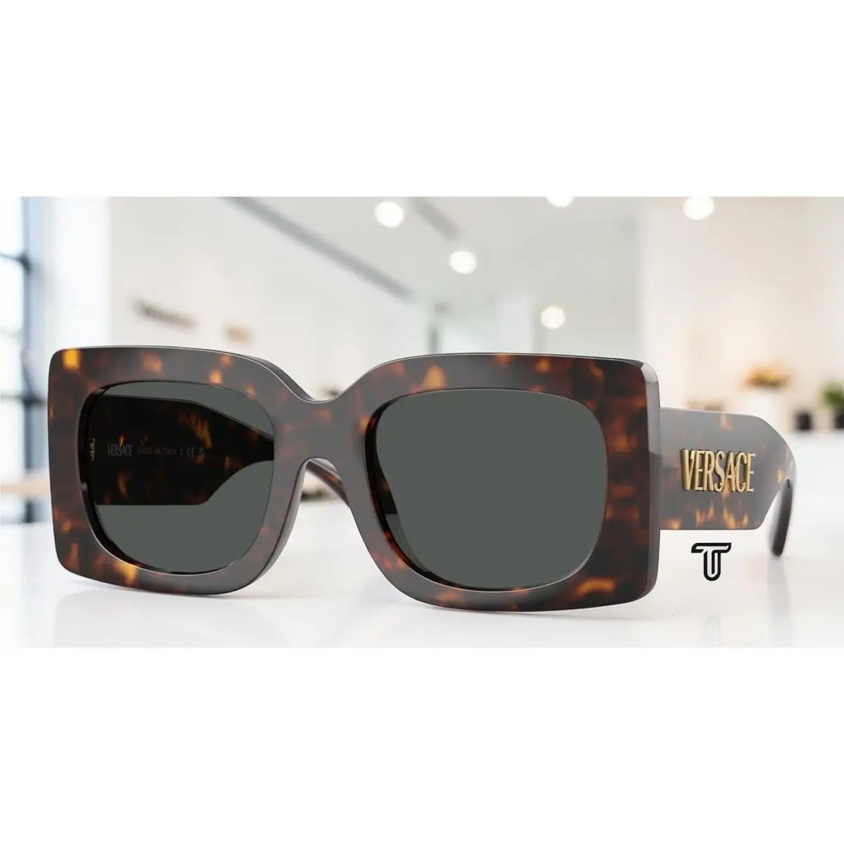 Versace VE4496U 108 87 Havana Dark Grey 54 mm Women`s Sunglasses