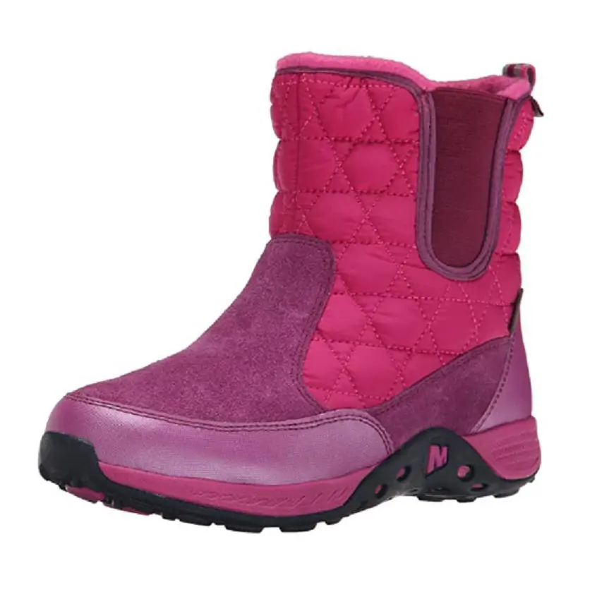 Merrell Kids Jungle Moc 2 Waterproof Quilted Boot Pink MY54391 - Pink