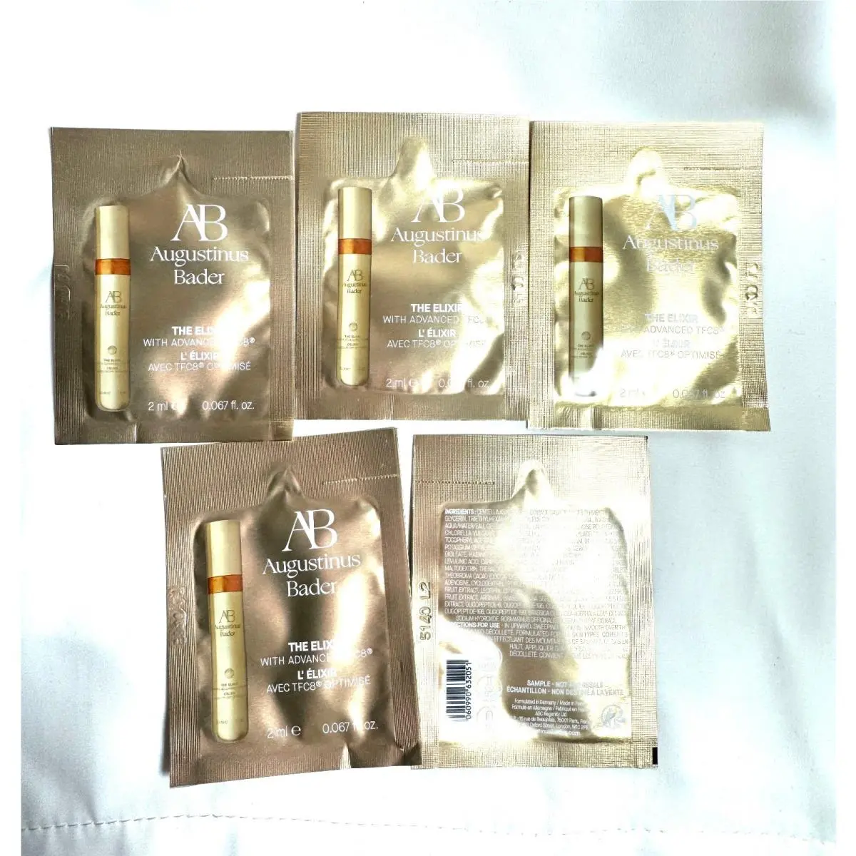 5X Augustinus Bader The Elixir Ultra Concentrated Serum Samples 2ml /0.067oz EA