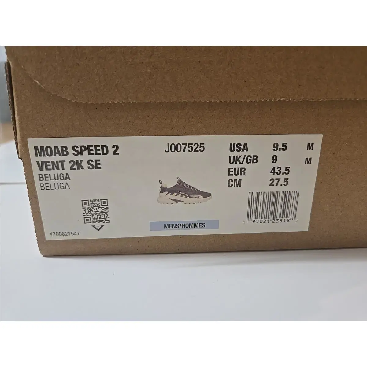 Merrell shoes - Merrell Moab Speed 2 Vent 2K - ML007525 - Gray (UPC: 195021235187) 1