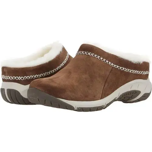 Merrell Encore Ice 4 Suede Slip On Womens Moccasions Shoes Size 9 Brown J002038 - Brown