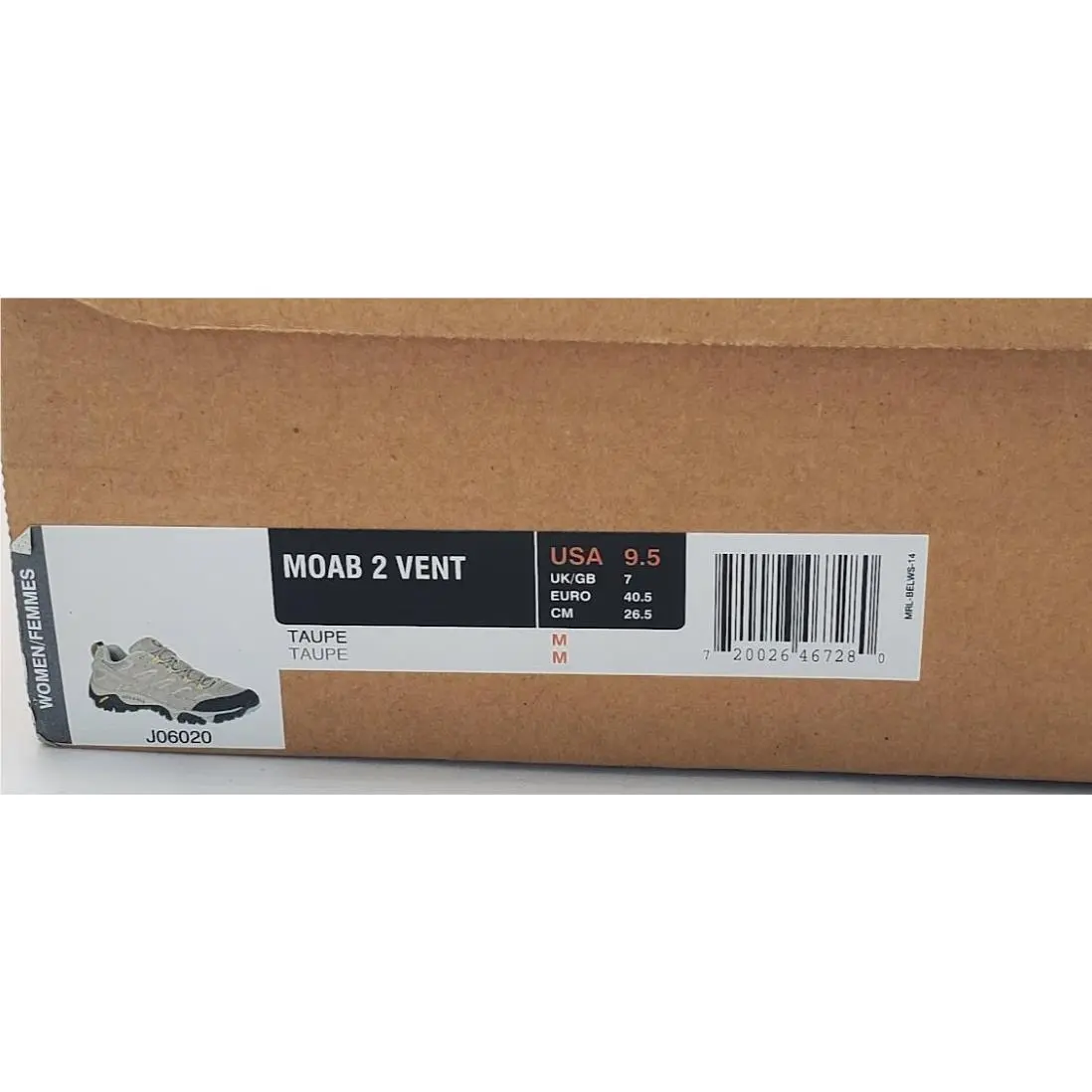 Merrell shoes - Moab 2 Vent - Moab Vent - J06020 - Taupe Tan 0