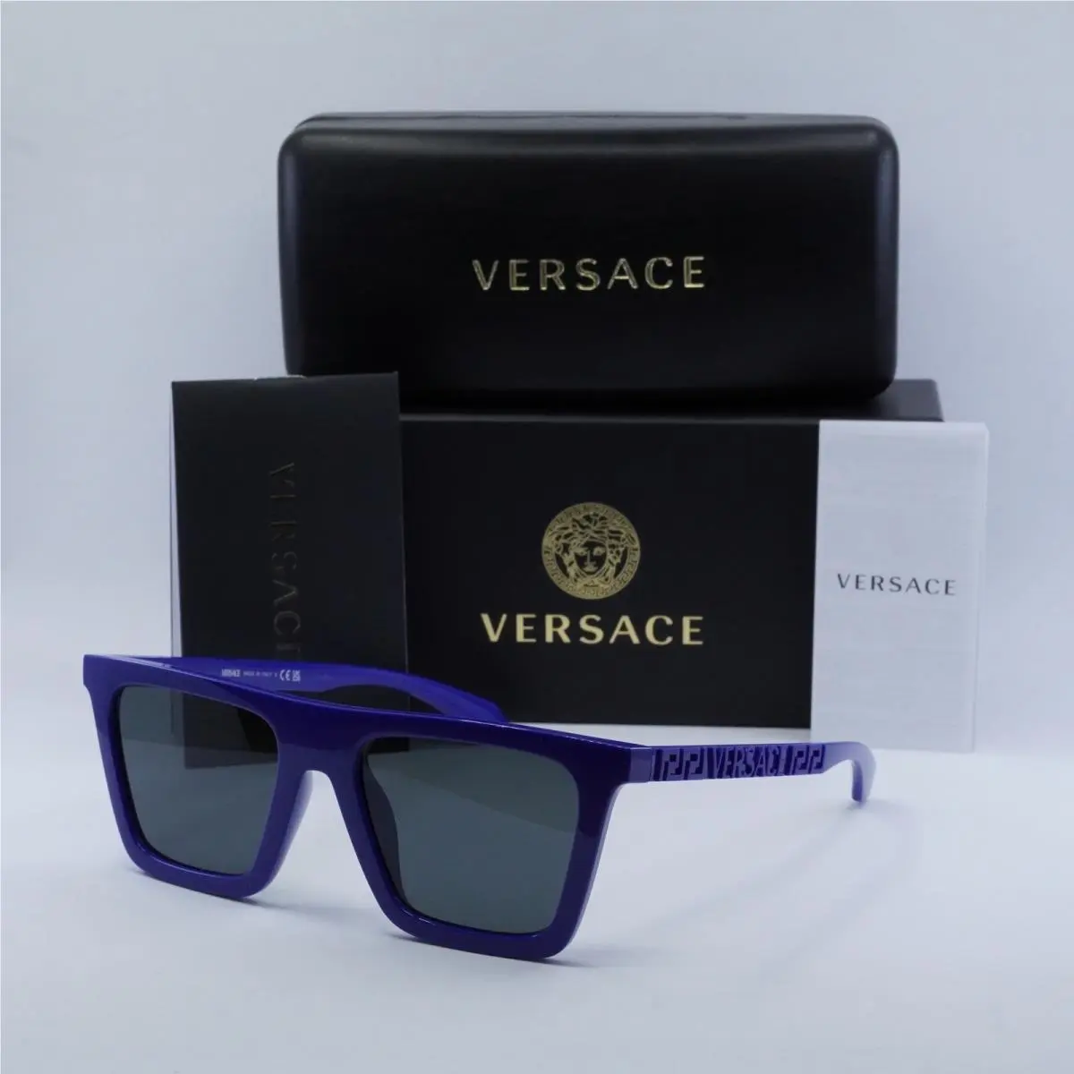 Versace VE4468U 545087 Full Blue/dark Grey 53-19-140 Sunglasses