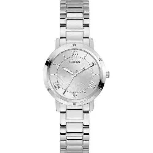 Guess Silver Tone Stainless Steel Analog Women’s Watch GW0404L1