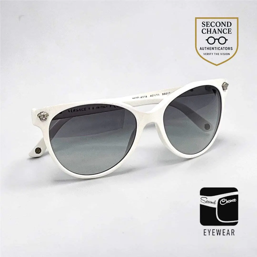 Versace Mod 4314 Sunglasses-vintage White 56-17 Medusa Italy