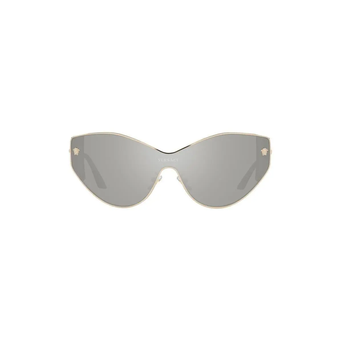 Versace Women Cat Eye Shield Sunglasses Pale Gold