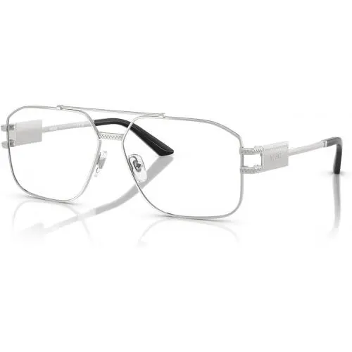 Versace VE1302 1000 Pilot Eyeglasses 57mm Silver / Demo Lens