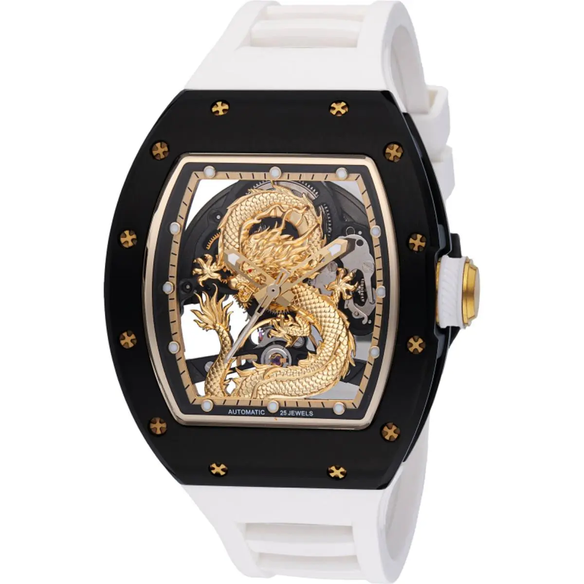 Invicta Men`s Watch S1 Rally Dragon Edition Chrono White Silicone Strap 49013