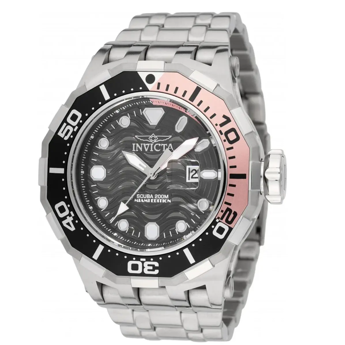 Invicta Pro Diver Wave Scuba Miami Edition Men`s 52mm 200M Quartz Watch- 48515