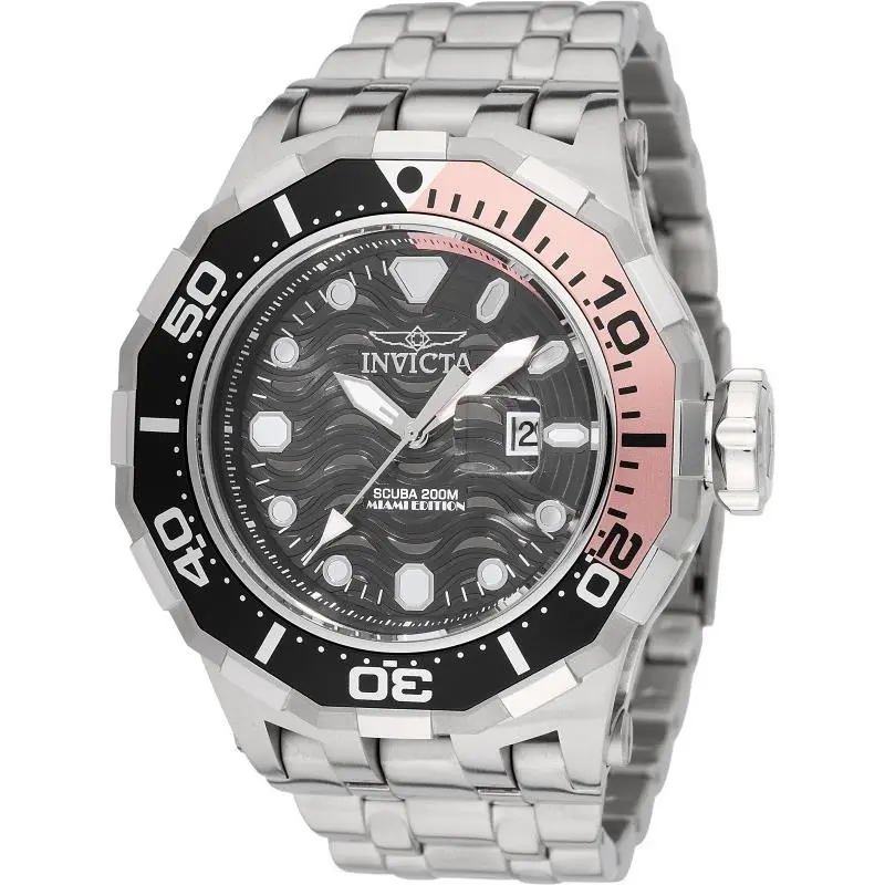 Invicta Pro Diver Wave Miami Edition Men`s Quartz Watch - 52mm Steel 48515