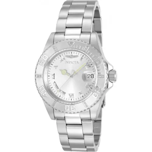 Invicta Pro Diver 12819 Swiss Ronda 515 40mm .06ctw Diamond Silver Watch Box