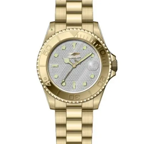 Invicta Men`s Pro Diver 43mm Automatic Gold/silver 200m SS Bracelet Watch