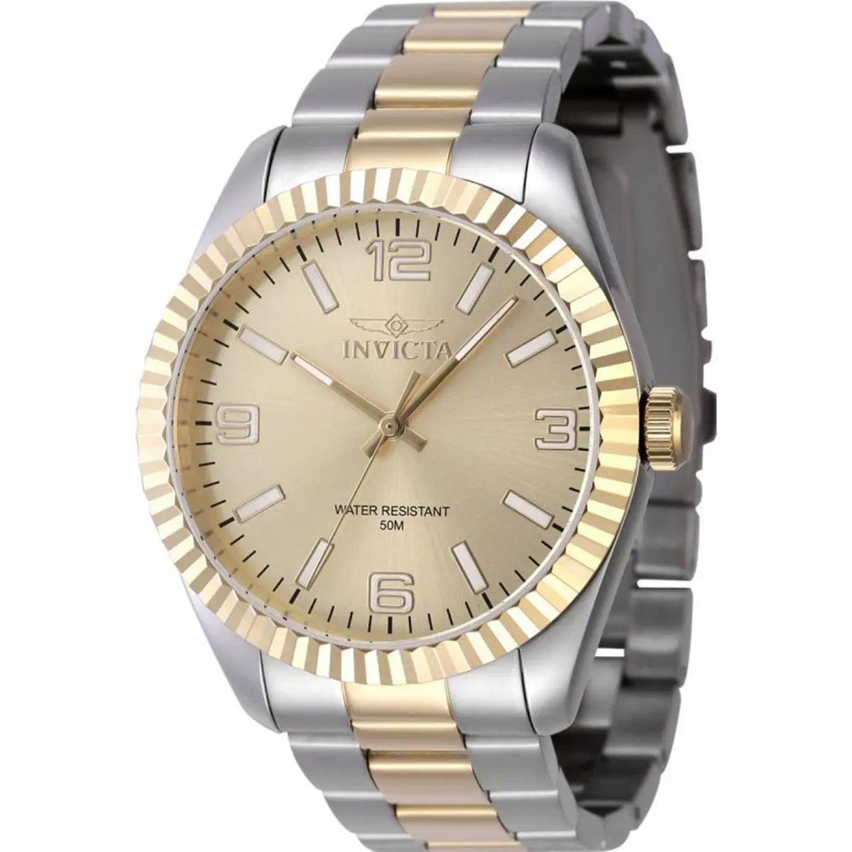 Invicta Men`s 47457 Specialty Quartz 3 Hand Gold Dial Watch