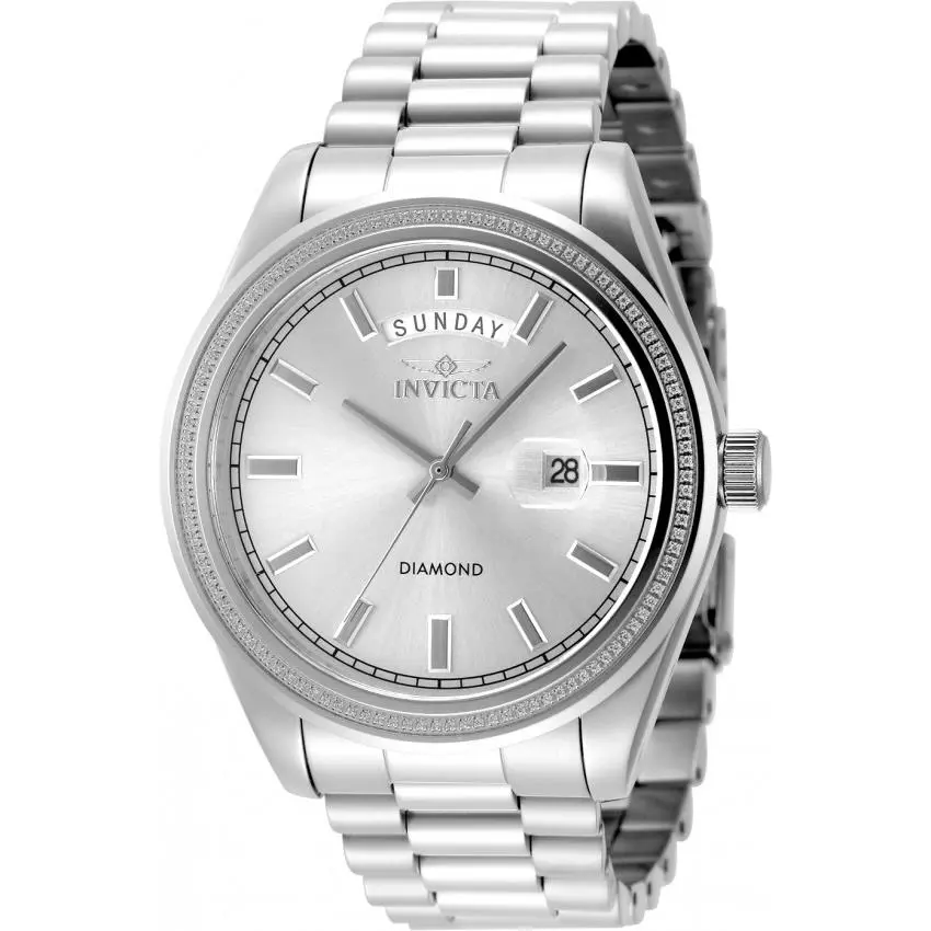 Invicta Elite Diamond Quartz Silver Dial Men`s Watch 48759