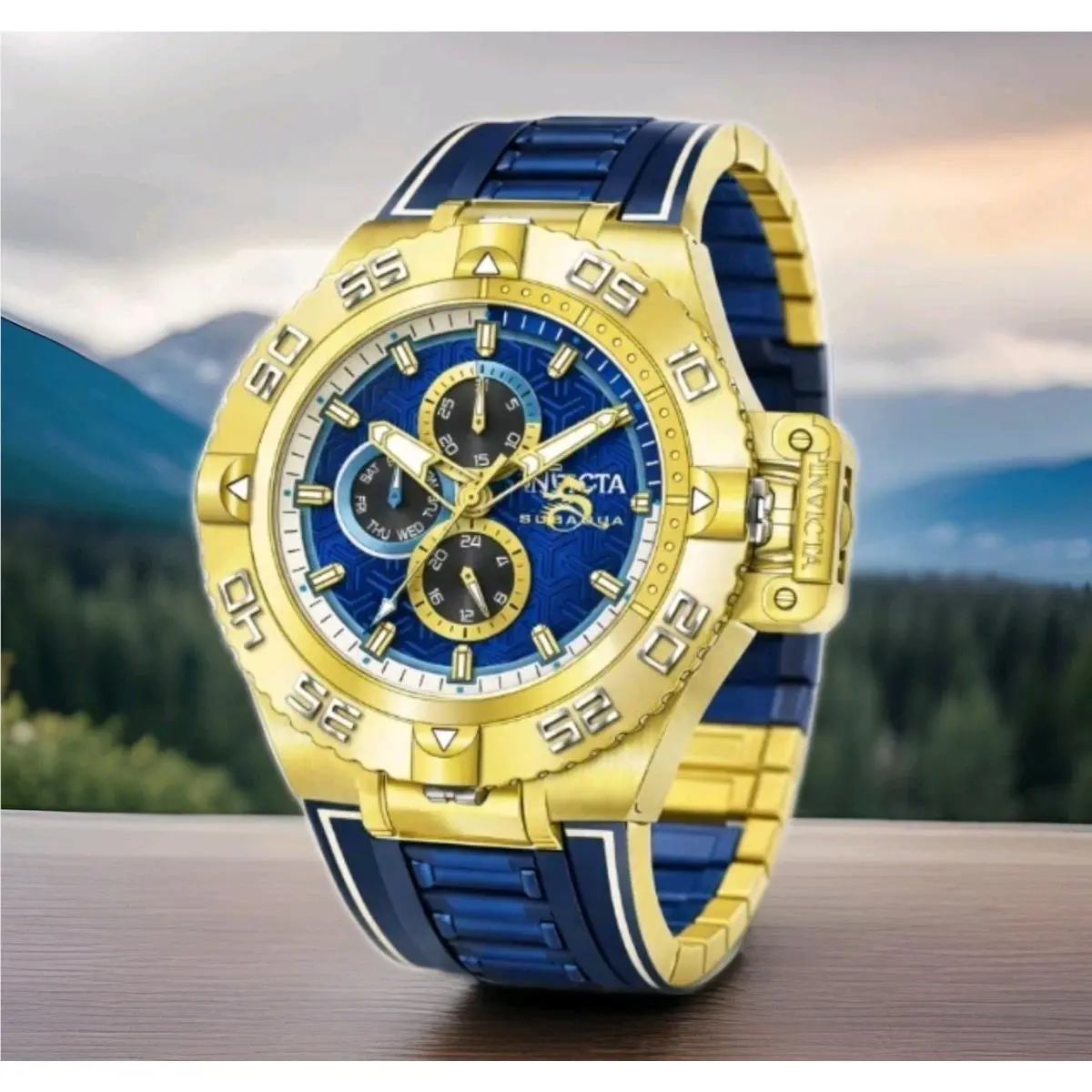 Invicta Subaqua Noma IV Men`s Watch - 50mm Gold Blue 49880