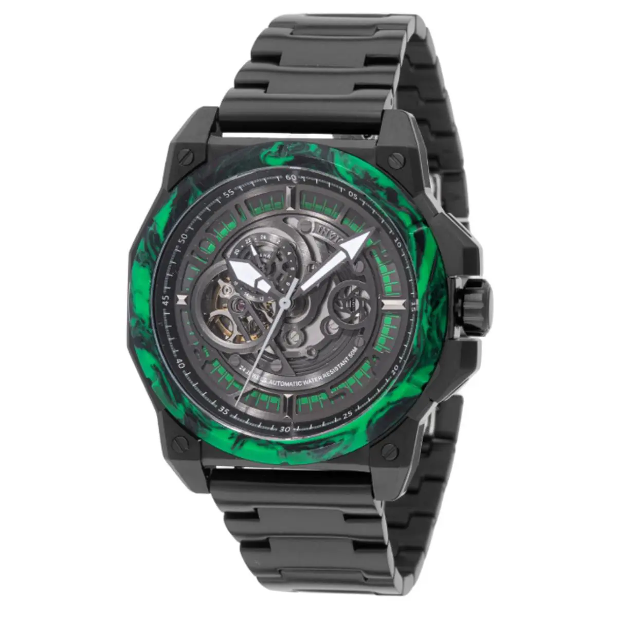 Invicta S1 Rally Automatic Men`s Watch w/ Skeleton Dial - 43mm Black 69512