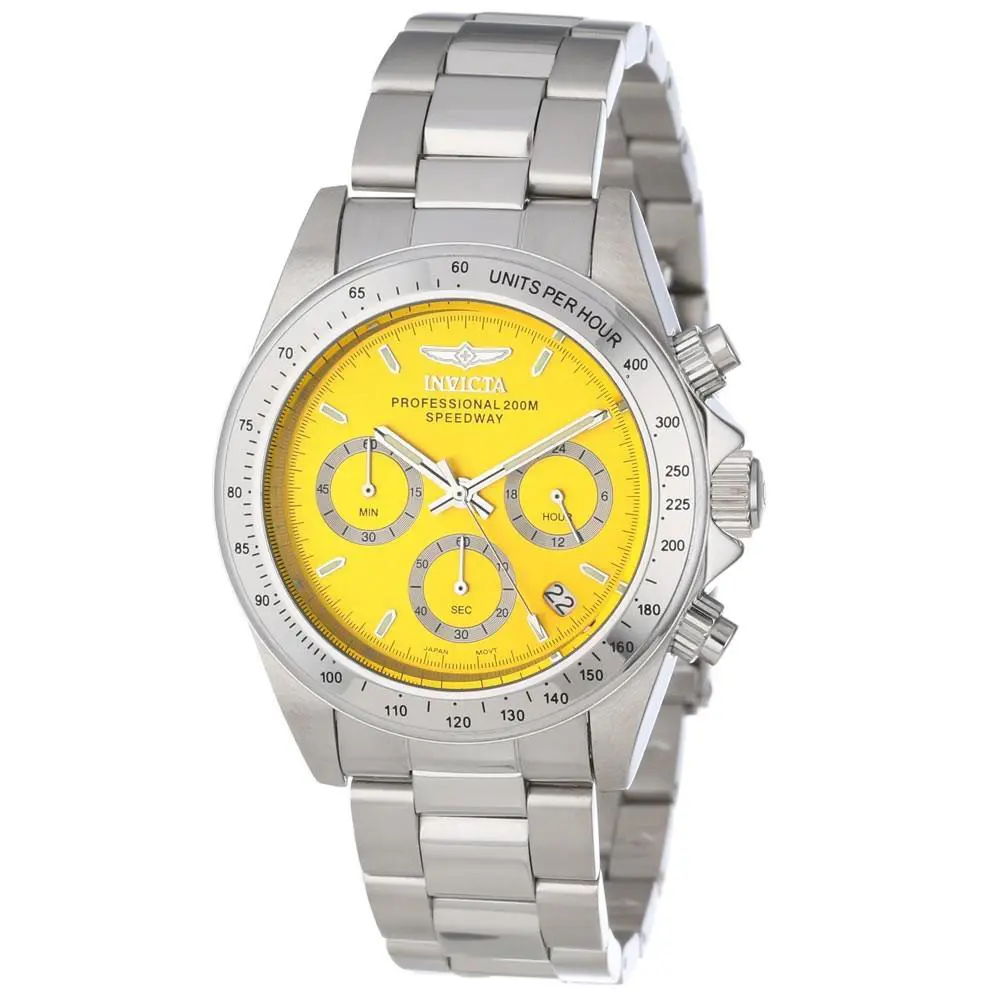 Invicta Men`s 14383 Speedway Quartz Chronograph Yellow Dial Watch