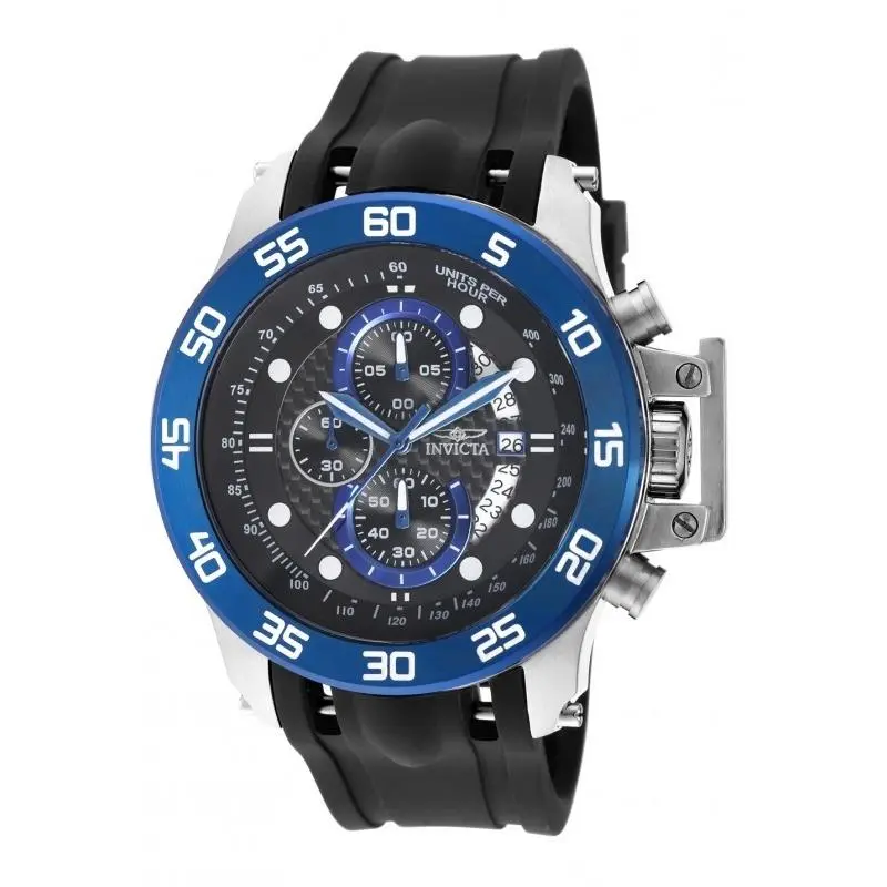 I-force Chronograph Black Dial Black Polyurethane Men`s Watch 19252 by Invicta