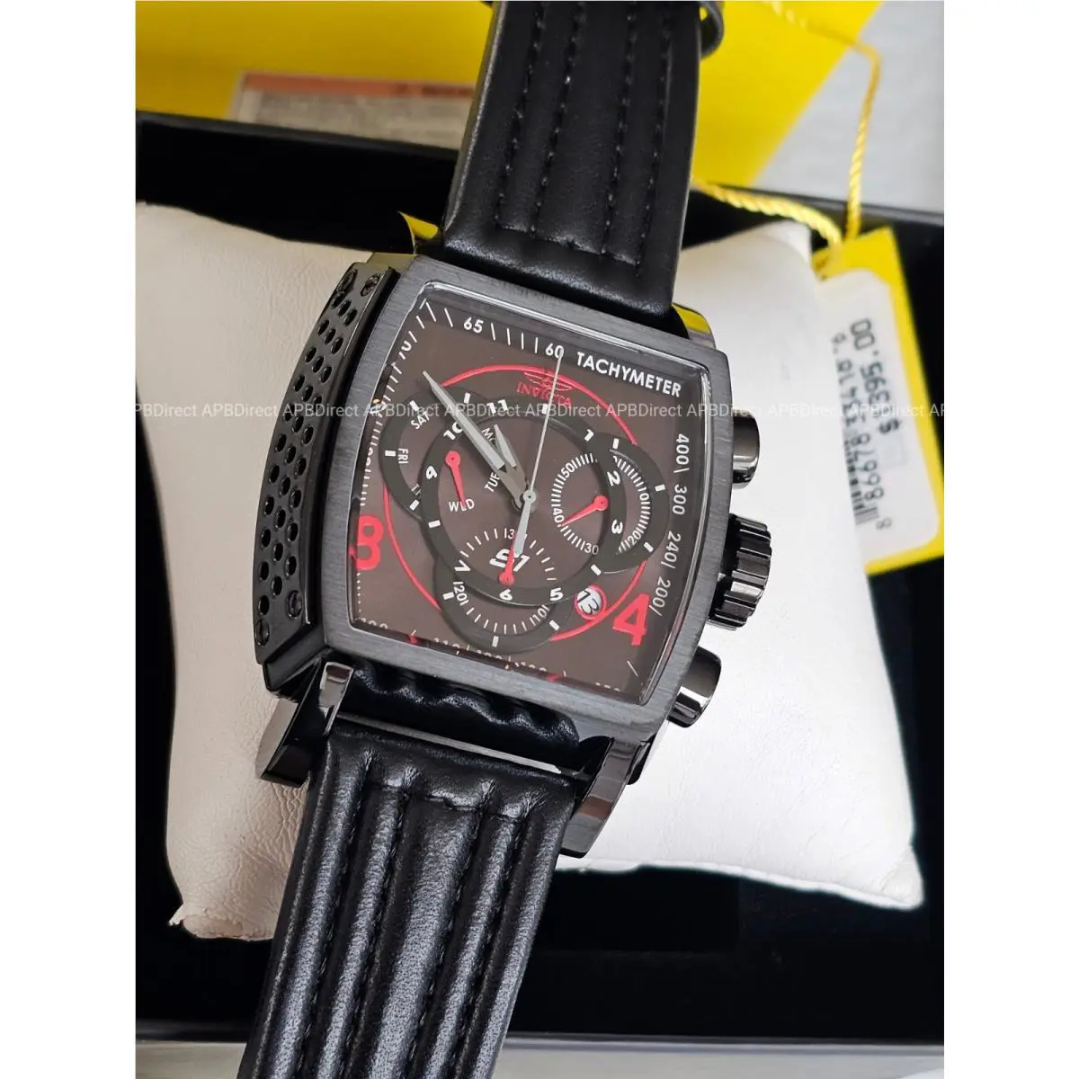Invicta – S1 Rally – Swiss Z60 Chronograph Black / Red - Leather Mens Watch