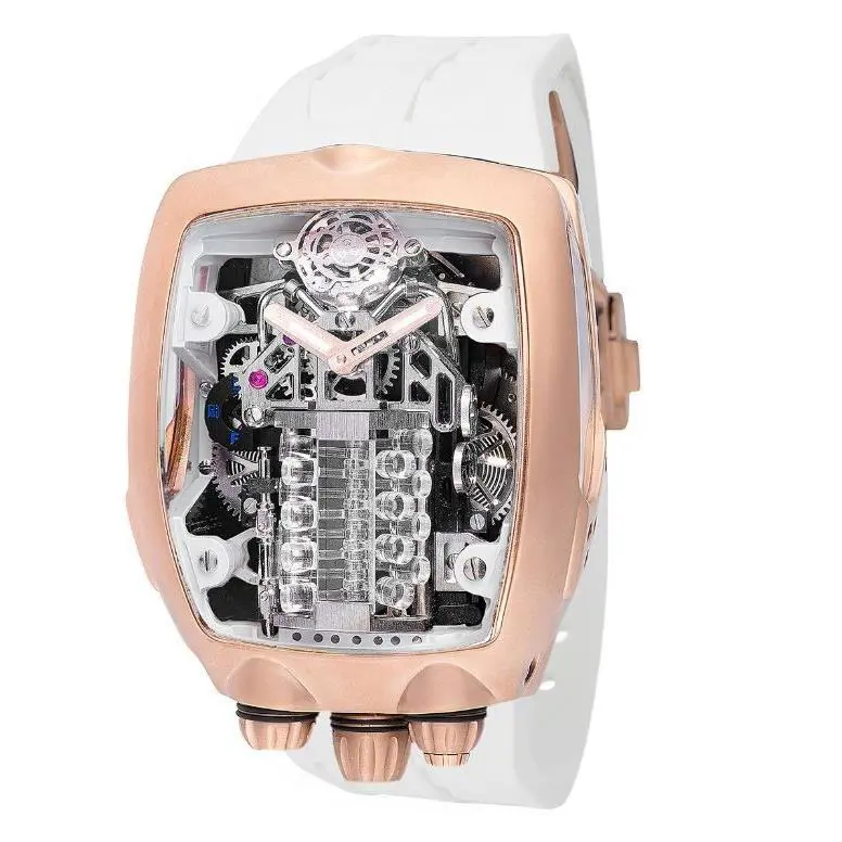 Invicta Engine Copper Automatic 44mm Montres Prestige White Band Men`s Watch