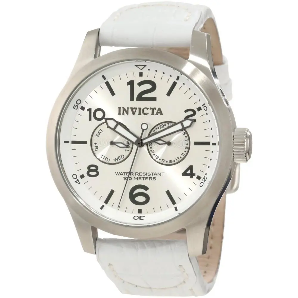 Invicta Men`s 12170 Specialty Quartz 3 Hand Silver Dial Watch