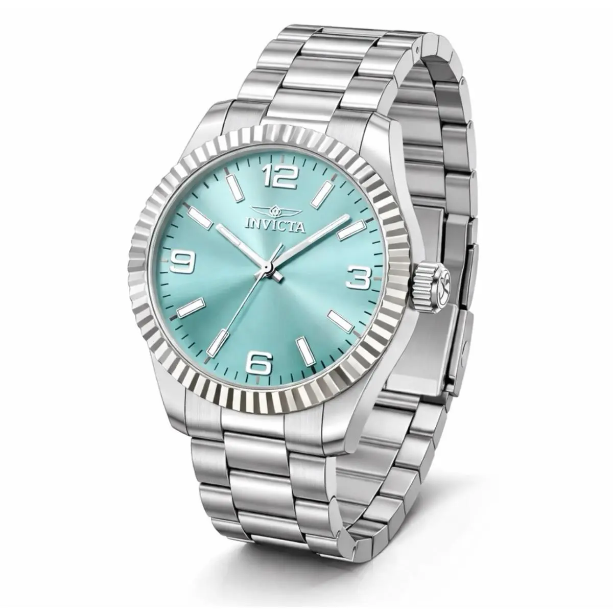 Invicta Specialty Blue Dial Silver Stainless Steel Band Men`s Watch 50572