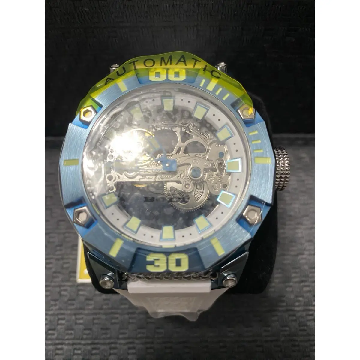 Invicta 52mm Bolt Automatic Ghost Bridge Ice Blue and White Watch Model 41675