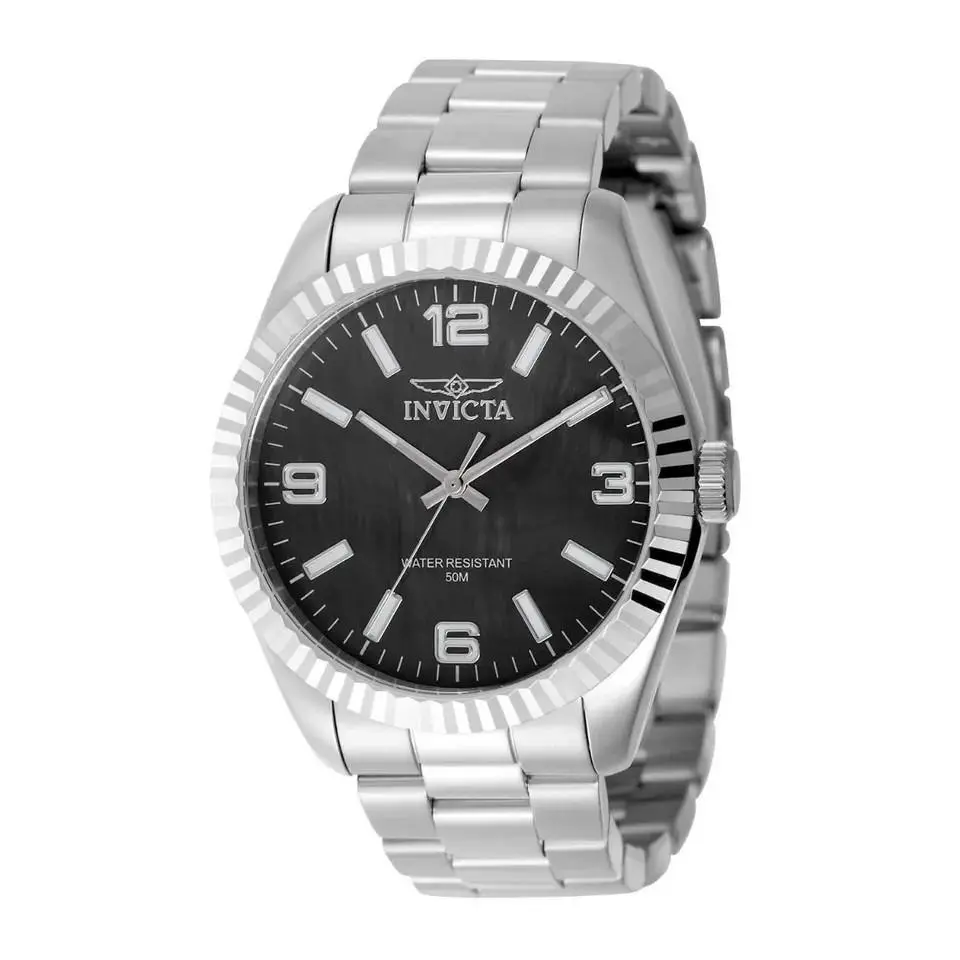 Specialty Westbridge Men’s 43mm Watch Silver Tone Black Dial 50129 by Invicta