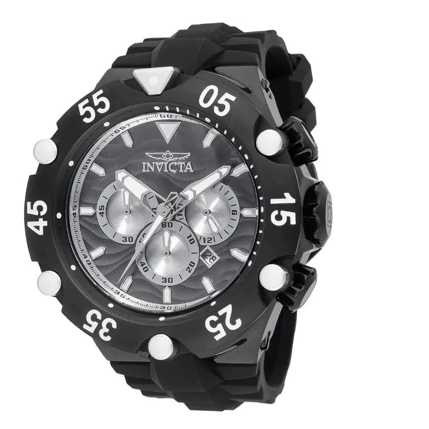 Invicta Subaqua Cobra Men`s 54mm Black Wave Dial Sport Chrono Watch 48547