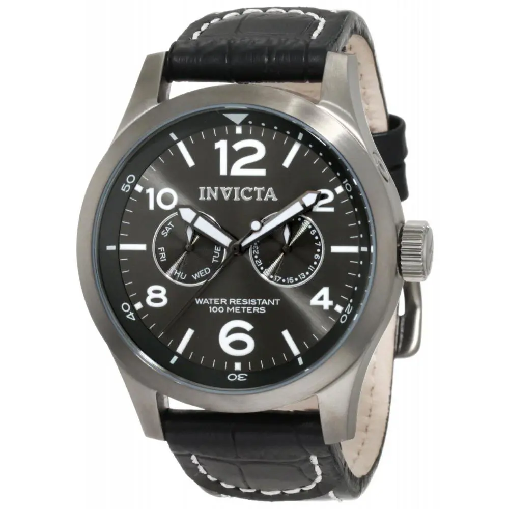 Invicta Men`s 10492 I-force Quartz Multifunction Charcoal Dial Watch