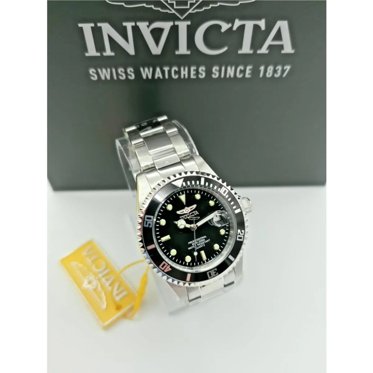 Invicta 89320B Professional Pro Diver Mens Dive Watch Wristwatch Black Dial
