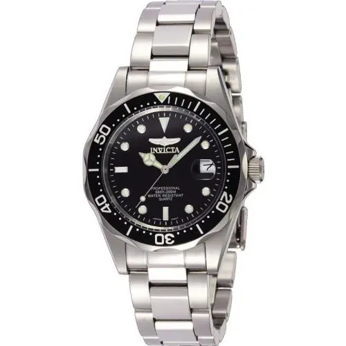 Invicta Men`s 8932 Pro Diver Quartz 3 Hand Black Dial Watch