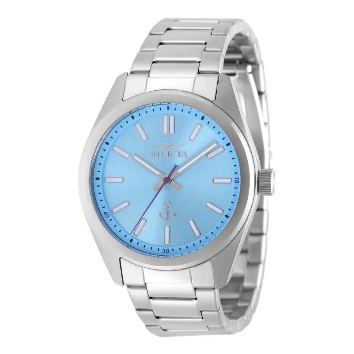 Invicta Men Watch 41mm Stainless Steel Light Blue Dial PC21J Quartz - 49989