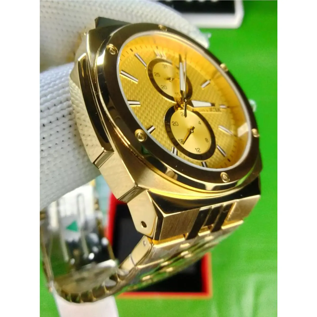 Invicta 50152 Sea Vulture Gold Tone Watch 44 mm Quartz 24 Hour Dial SS Men 100 M