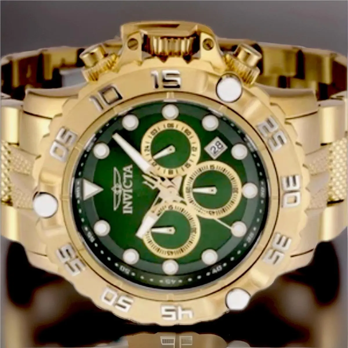 Men’s 55.4MM Subaqua Poseidon Watch-green Dial 47185 with Aluminum Case by Invicta