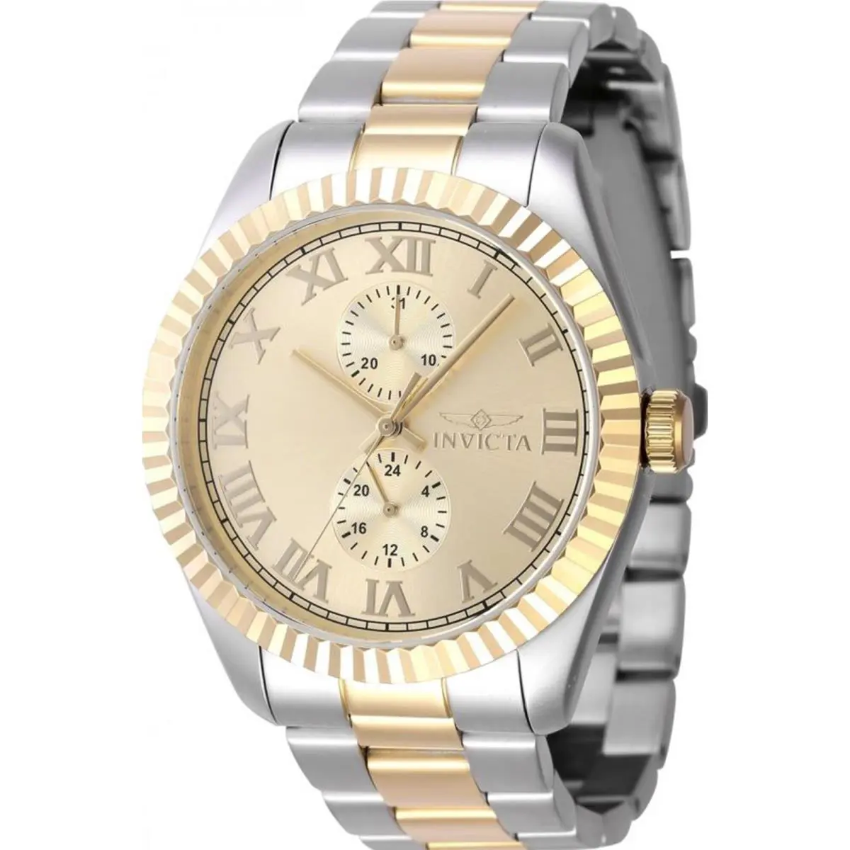 Invicta Men`s 47428 Specialty Quartz Multifunction Gold Dial Watch