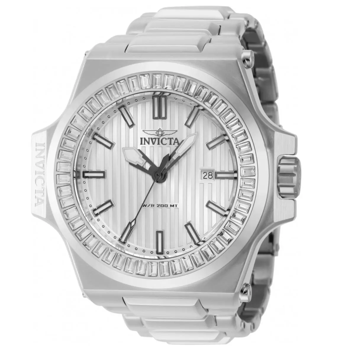Invicta Akula Marquis Men`s 58mm Swiss Quartz Silver Crystals Watch 43381