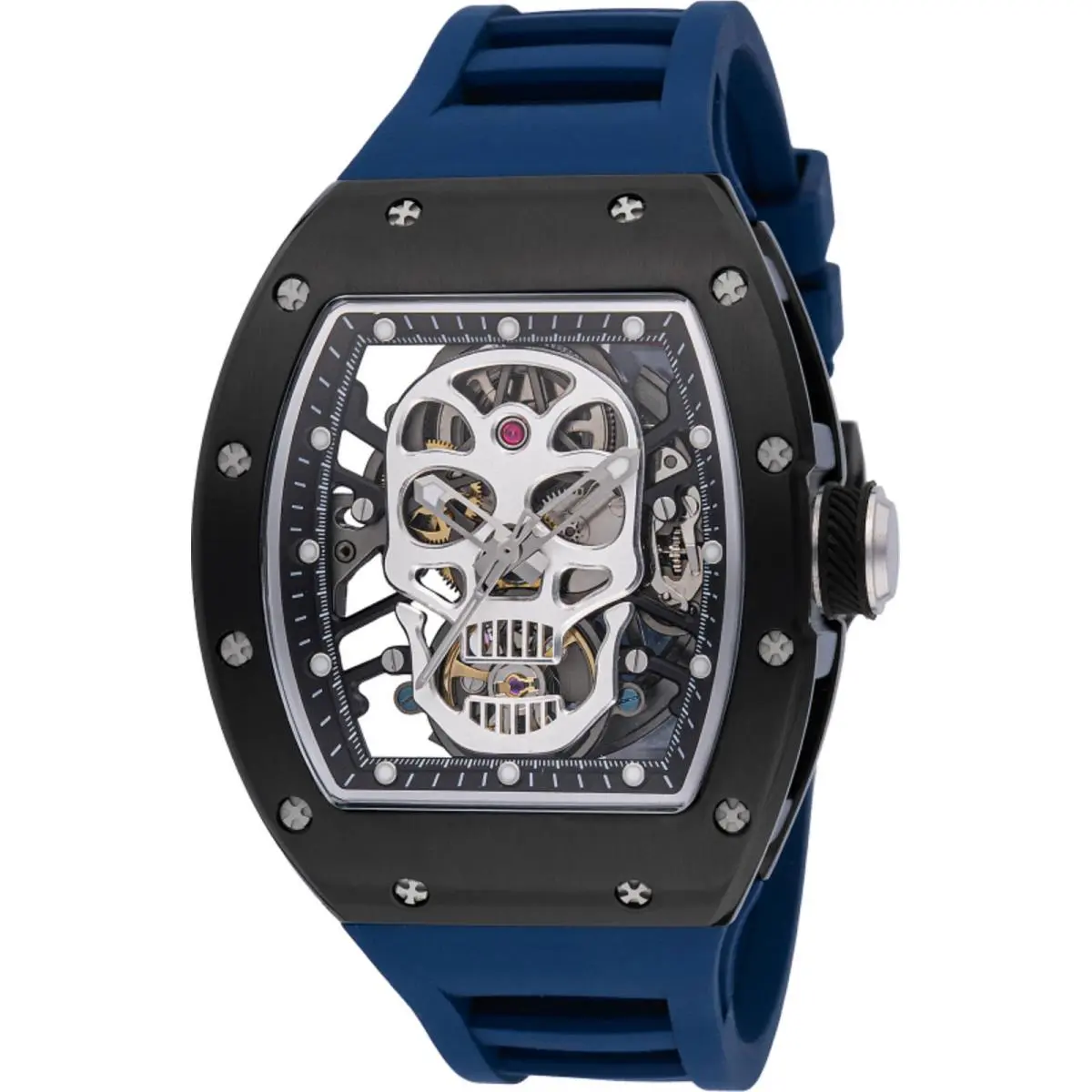Invicta Men`s Watch S1 Rally Skeleton Dial Blue Rubber Strap 49023