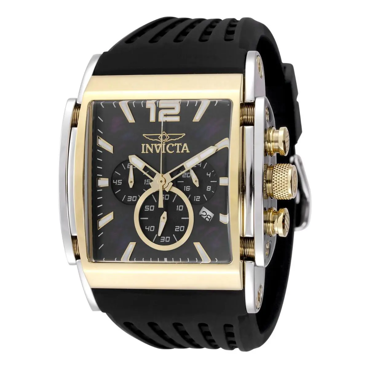 Invicta 85335 Speedway Beast Swiss Chronograph Z60 Black Mop Dial Steel 47MM