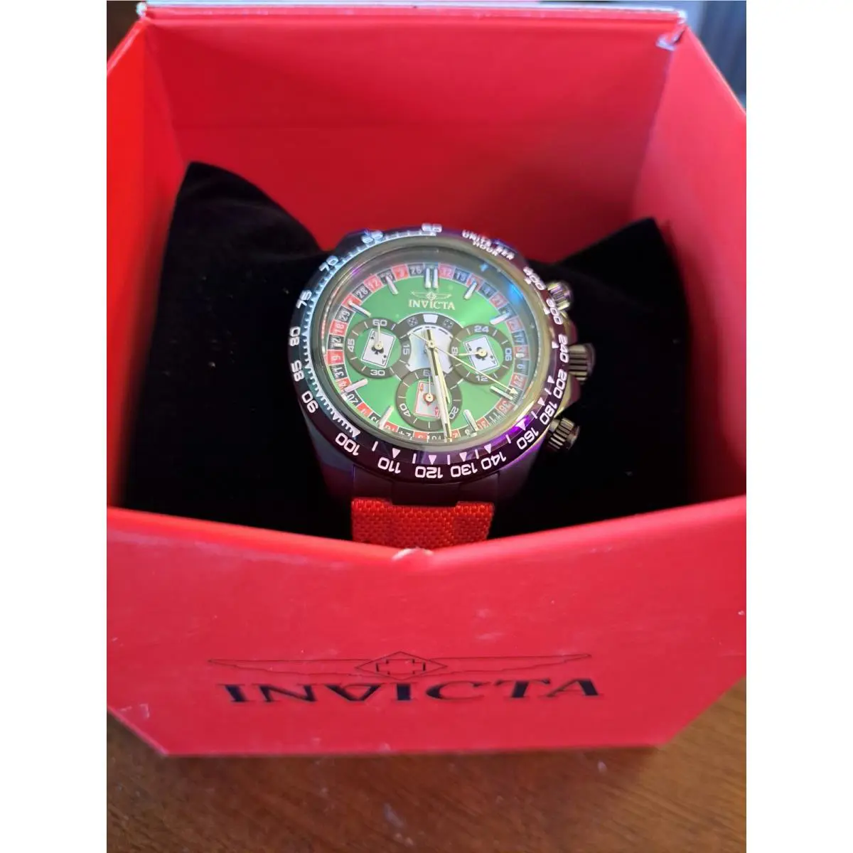 Invicta Speedway Montecarlo Men`s Watch 40mm Casino Roulette Face