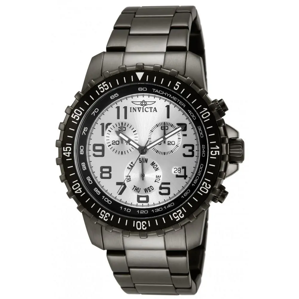 Invicta Men`s 11370 Specialty Quartz Chronograph Silver Dial Watch