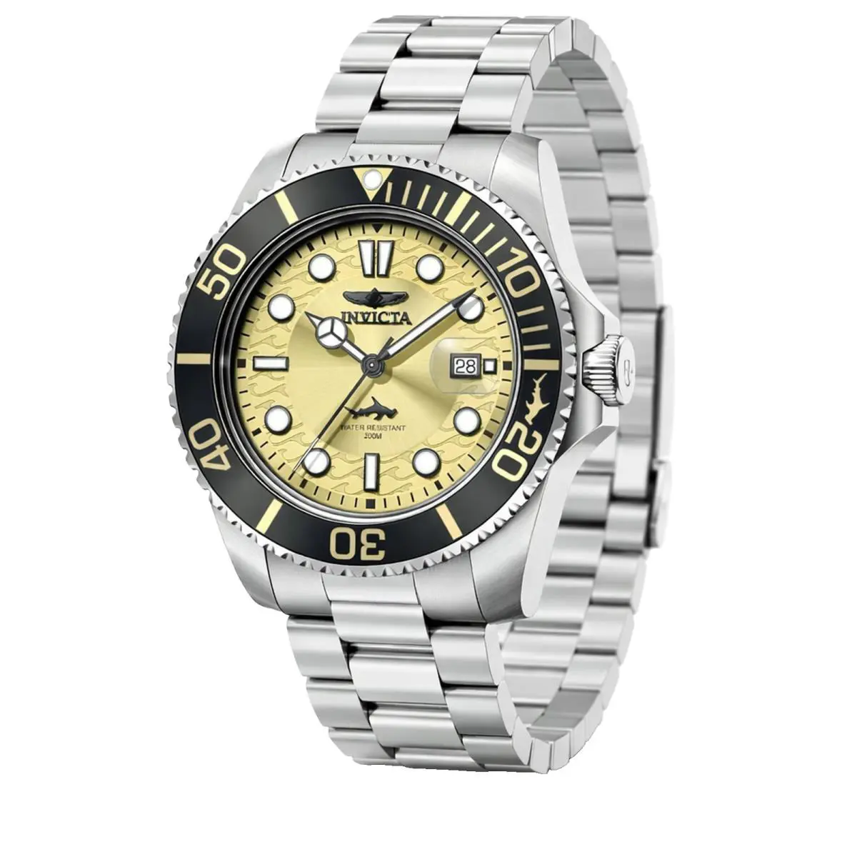 Invicta Pro Diver 50823 Quartz 48mm Charcoal Dial 200m Stainless Steel Oyster