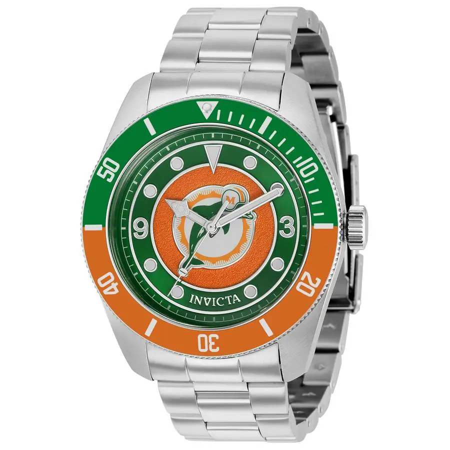 Invicta Nfl Miami Dolphins Quartz Men`s Watch 37237