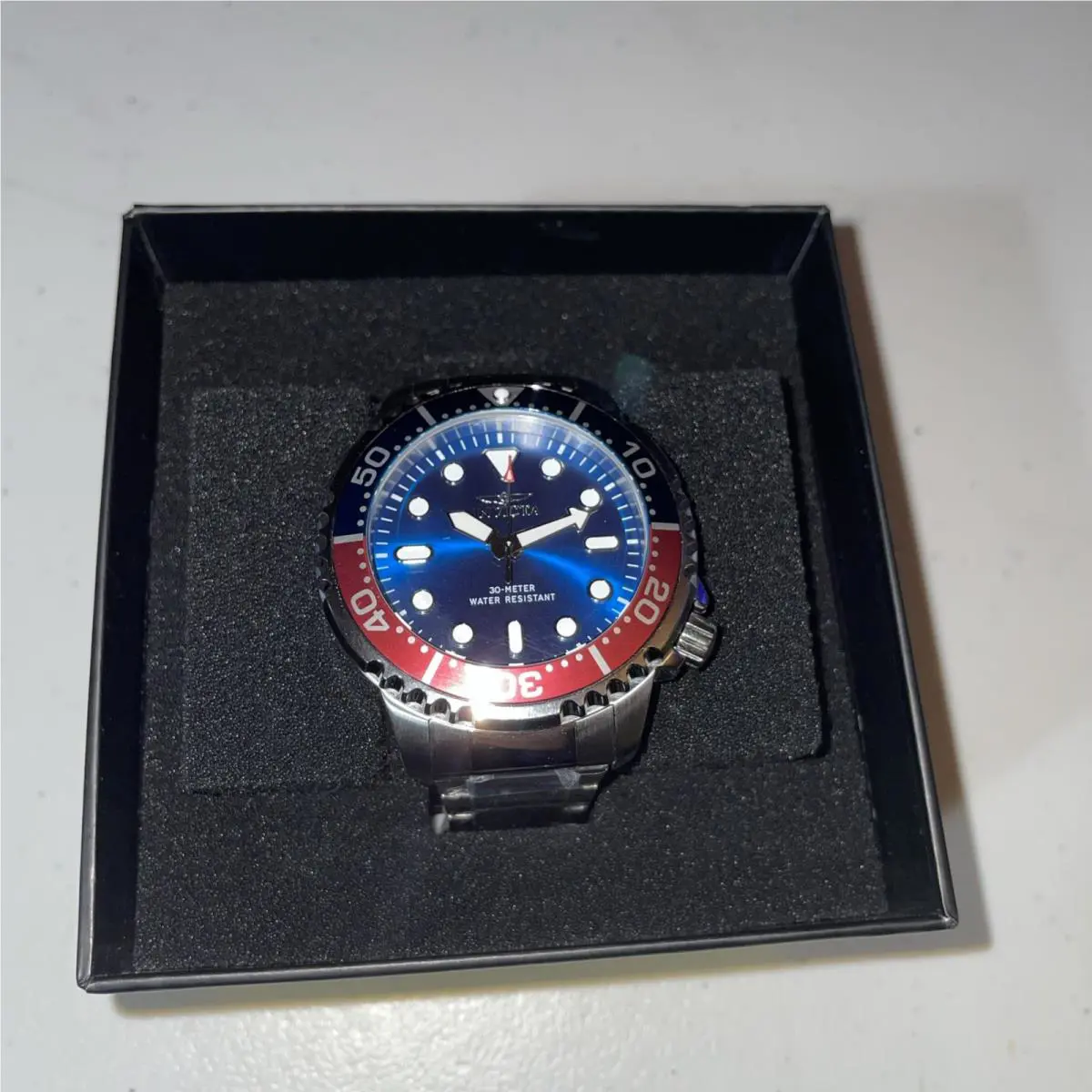 Invicta Pro Diver 48mm Steel 47219 Blue Dial Pepsi Bezel Men`s