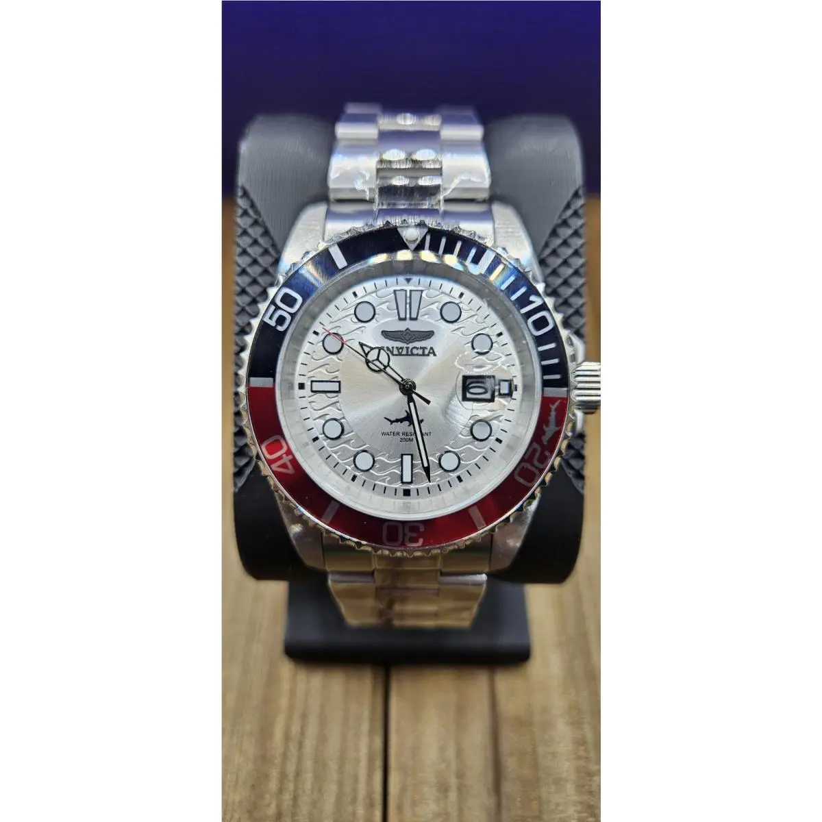 Title:invicta Pro Diver Isobar 50830 42mm Silver Dial Red Black Bezel 200M by Invicta
