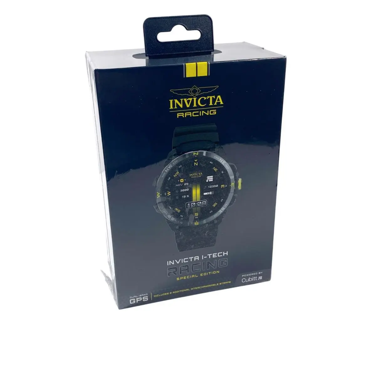 Invicta I-tech Racing Limited Edition Watch ITECH-011 58mm Fitness Activity Gym - Black, Dial: Black, Yellow, Band: Black, Yellow, White