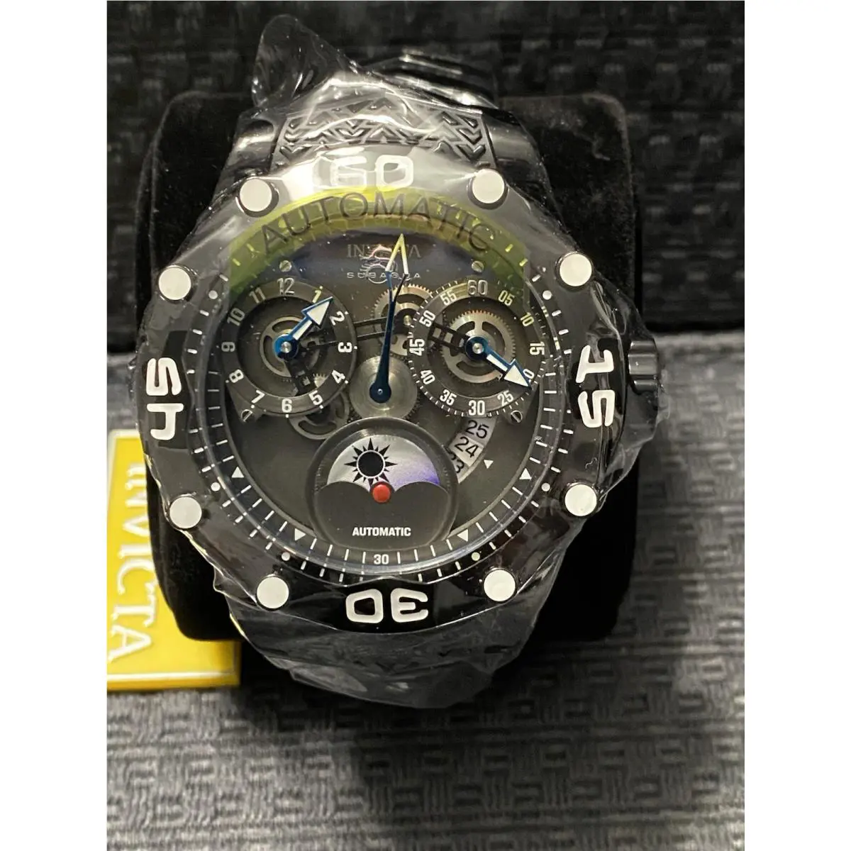Invicta 48mm Subaqua Noma Vlll Mechanical Automatic Black Tone Watch Model 47568